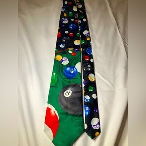 Pool Billard Green Black Tie 8 Polyester Classic